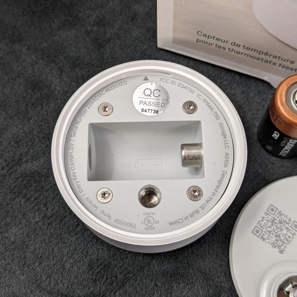 Google nest temperature sensor & battery no box included (ref#3) - Picture 3 of 5